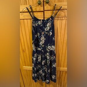 Nine Britton Navy Floral Midi Dress
